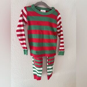 Hanna Andersson Red and Green Striped Kids Pajama Set